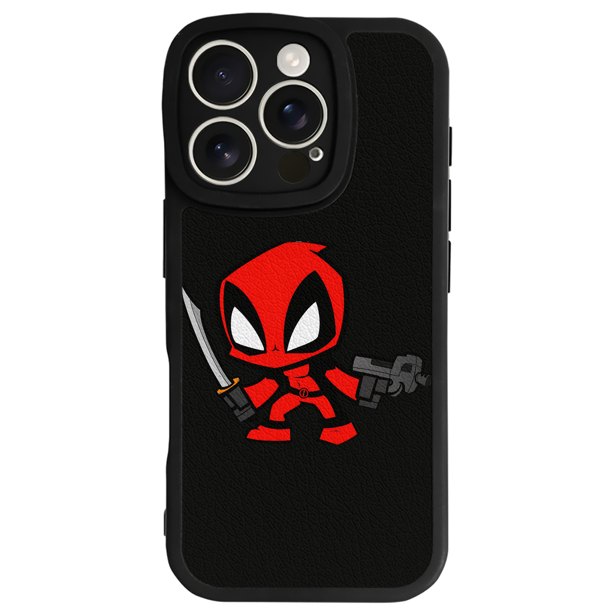 （画像用） Deadpool デッドプール 【iPhone 16シリーズ対応】シリコンスマホケース（レザー調） 材質：シリコン